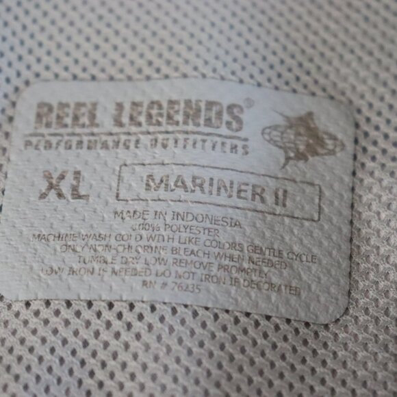 Camo Reel Legends Performance Outfitters Mariner Button-Up Shirt – XL. Fishing - Picture 4 of 6